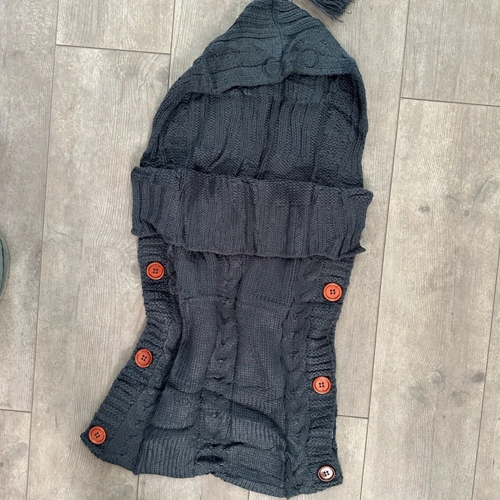 New Boutique Knit Baby Hooded Swaddling Blanket